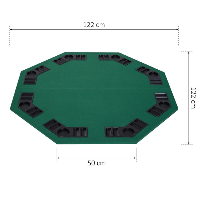 Foldable Poker Table Top for 8 Players 1.2m - Little and Giant Explorers HOMCOM