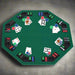 Foldable Poker Table Top for 8 Players 1.2m - Little and Giant Explorers HOMCOM