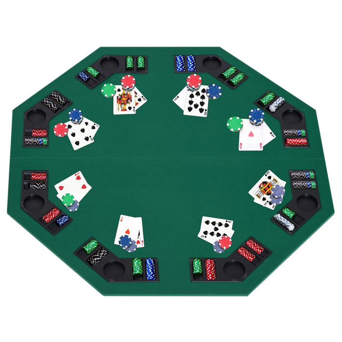 Foldable Poker Table Top for 8 Players 1.2m - Little and Giant Explorers HOMCOM