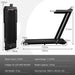 Foldable Treadmill - Black | 2.25HP Under Desk Walking Pad - LED Display COSTWAY - Little and Giant Explorers Costway
