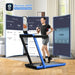 Foldable Treadmill - Navy | 2.25HP Under Desk Walking Pad - LED Display COSTWAY - Little and Giant Explorers Costway