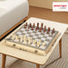 Foldable Wooden Chess and Draughts Set – 2-in-1 Board Game | Portable Design SPORTNOW - Little and Giant Explorers SPORTNOW