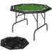 Folding 8-Player Octagon Poker Table | Stainless Steel Cup Holders - Professional Felt Surface SPORTNOW - Little and Giant Explorers SPORTNOW