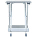 Folding aluminium camp stool, silver, lightweight and portable with foldable frame