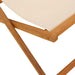 Folding Beach Chair in Beige and Solid Wood Eucalyptus - Little and Giant Explorers vidaXL