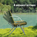 Portable Camping Chair with Padded Seat and Carry Bag in Green - Little and Giant Explorers Outsunny