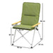 Portable Camping Chair with Padded Seat and Carry Bag in Green - Little and Giant Explorers Outsunny