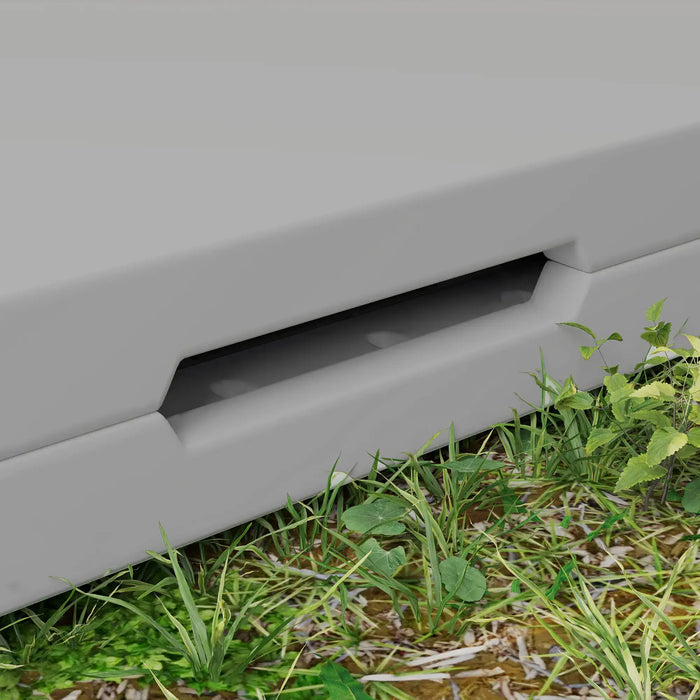 Folding Camping Table – Gey | Portable Picnic Table - Adjustable Height and Carry Handle OUTSUNNY - Little and Giant Explorers Outsunny