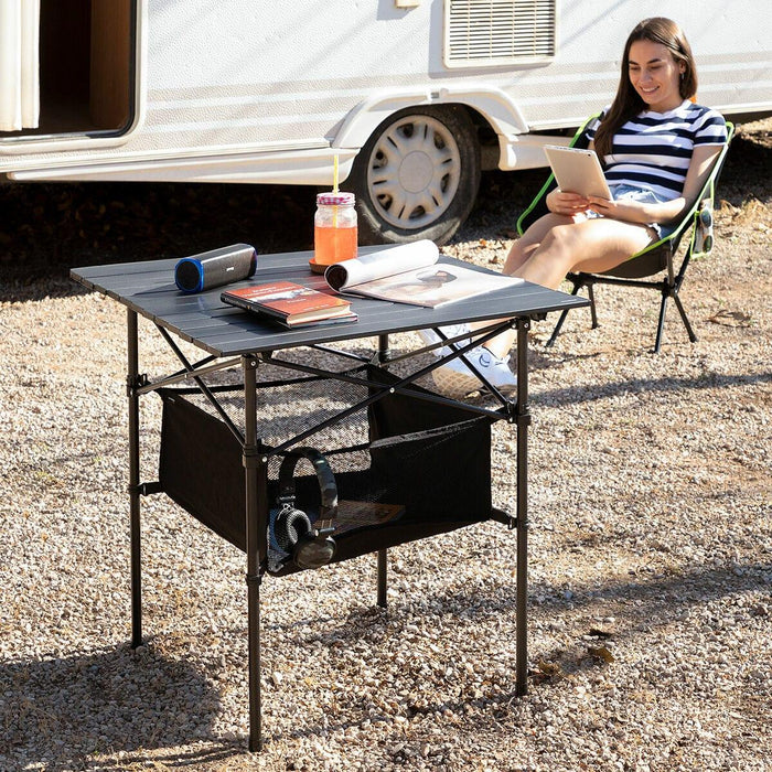 Folding Camping Table with Basket and Cover - Little and Giant Explorers InnovaGoods