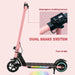 Folding Electric Scooter with LED Colourful Lights and Display in Pink - Little and Giant Explorers SPORTNOW