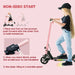 Folding Electric Scooter with LED Colourful Lights and Display in Pink - Little and Giant Explorers SPORTNOW