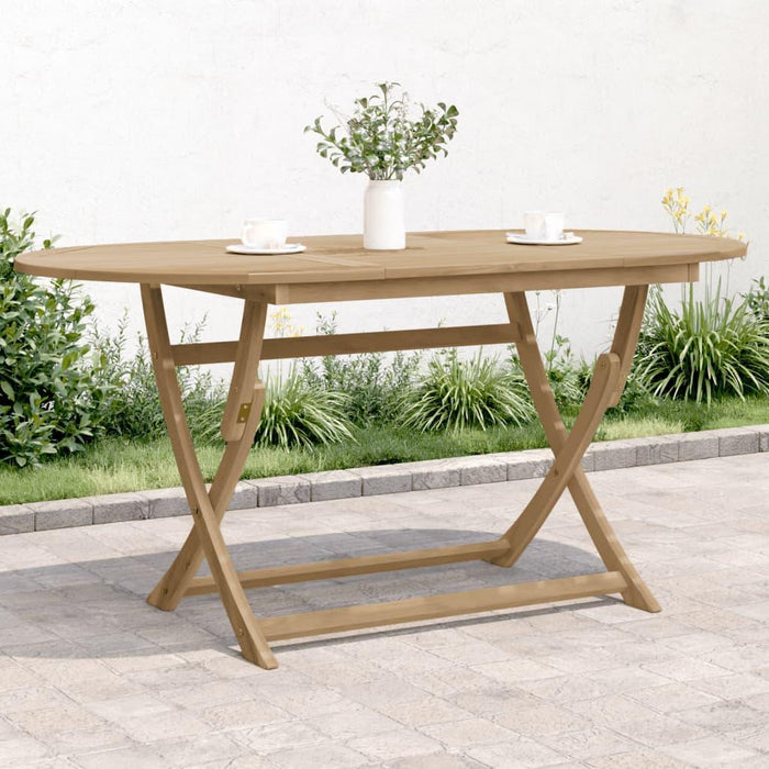 Folding Garden Table in Solid Wood Acacia (160 x 85 x 75cm) - Little and Giant Explorers vidaXL