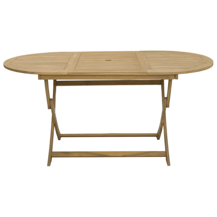 Folding Garden Table in Solid Wood Acacia (160 x 85 x 75cm) - Little and Giant Explorers vidaXL