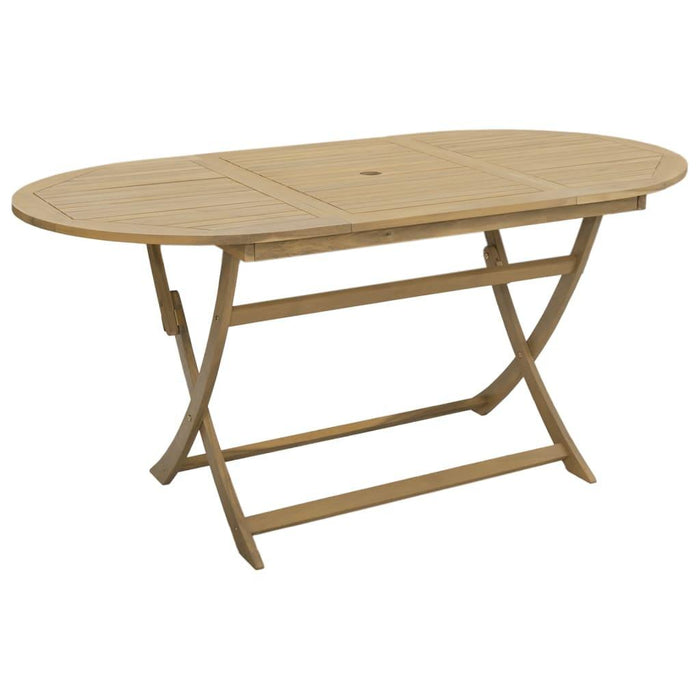 Folding Garden Table in Solid Wood Acacia (160 x 85 x 75cm) - Little and Giant Explorers vidaXL