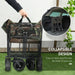 Folding Garden Trolley – Camouflage | 95L Capacity - Telescopic Handle OUTSUNNY - Little and Giant Explorers Outsunny