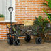 Folding Garden Trolley – Camouflage | 95L Capacity - Telescopic Handle OUTSUNNY - Little and Giant Explorers Outsunny