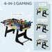 Folding Multi Gaming Table 4 in 1 Hockey, Football Table, Table Tennis and Billiard - Little and Giant Explorers HOMCOM