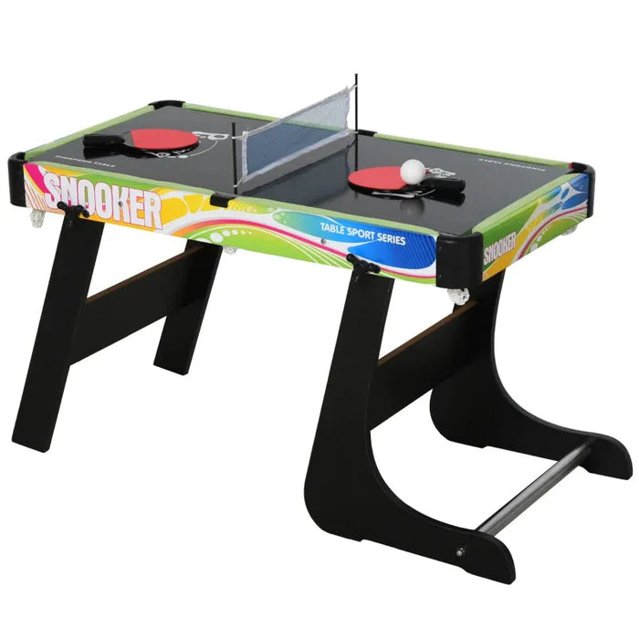 Folding Multi Gaming Table 4 in 1 Hockey, Football Table, Table Tennis and Billiard - Little and Giant Explorers HOMCOM