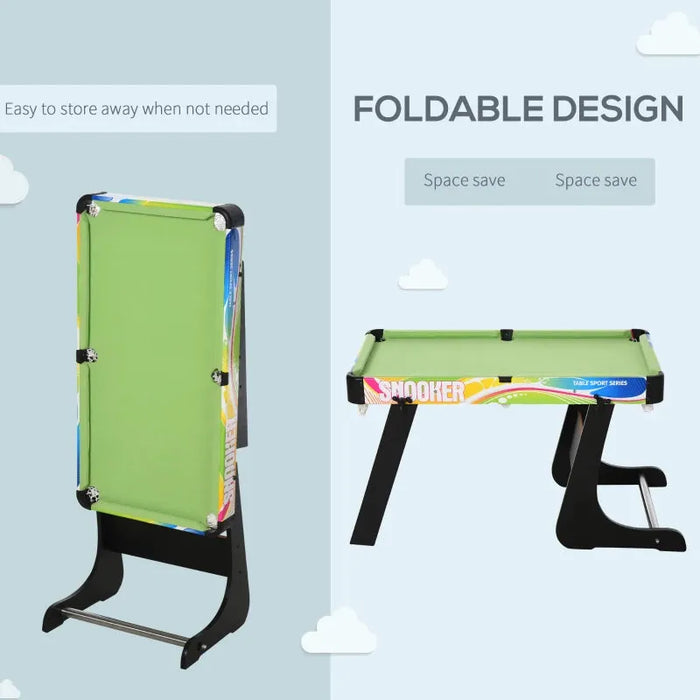 Folding Multi Gaming Table 4 in 1 Hockey, Football Table, Table Tennis and Billiard - Little and Giant Explorers HOMCOM