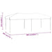 Folding Party Tent with Sidewalls in Taupe (3 x 6m) - Little and Giant Explorers vidaXL