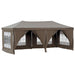 Folding Party Tent with Sidewalls in Taupe (3 x 6m) - Little and Giant Explorers vidaXL