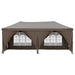 Folding Party Tent with Sidewalls in Taupe (3 x 6m) - Little and Giant Explorers vidaXL