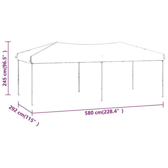 Folding Party Tent with Sidewalls in Taupe (3 x 6m) - Little and Giant Explorers vidaXL