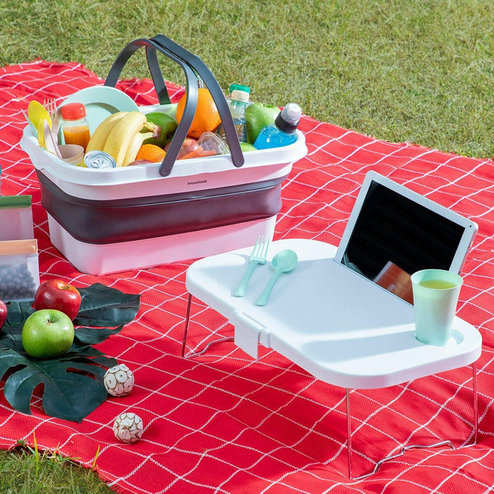 Folding Picnic Basket with Lid-Table - Little and Giant Explorers InnovaGoods