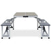 Folding Picnic Table Set – Silver | 4-Seater Camping Table with Carry Handle VIDAXL - Little and Giant Explorers vidaXL