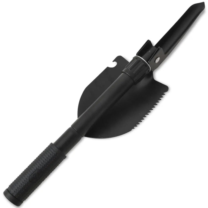 Folding Shovel in Black and Carbon Steel - Little and Giant Explorers vidaXL