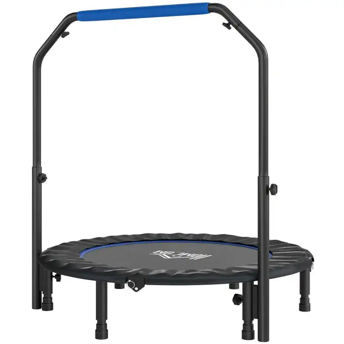 Folding Trampoline – Blue 114cm Diameter | Adjustable Handlebar - Foldable Rebounder HOMCOM - Little and Giant Explorers HOMCOM