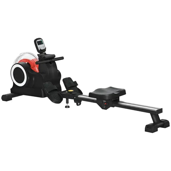 Folding Water Rowing Machine – Black | 6-Level Adjustable Resistance SPORTNOW - Little and Giant Explorers SPORTNOW