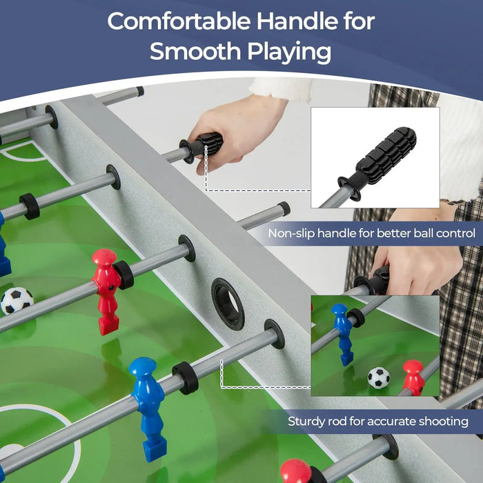 Foosball Table – Black | Adjustable Height - Non-Slip Handles COSTWAY - Little and Giant Explorers Costway