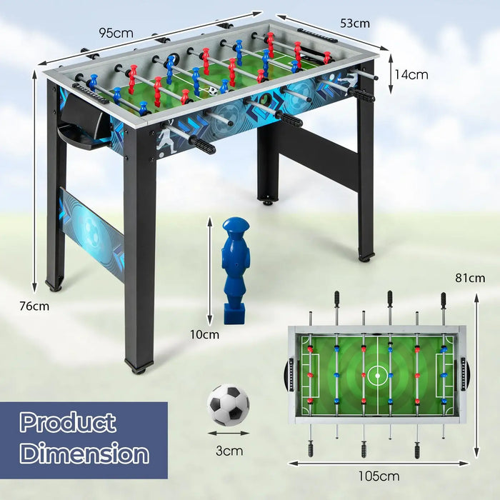 Foosball Table – Black | Adjustable Height - Non-Slip Handles COSTWAY - Little and Giant Explorers Costway