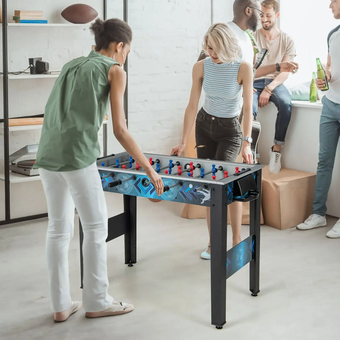 Foosball Table – Black | Adjustable Height - Non-Slip Handles COSTWAY - Little and Giant Explorers Costway