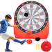 Kids Large Foldable and Portable Dart Board with 4 Kick Balls in Red - Little and Giant Explorers Costway