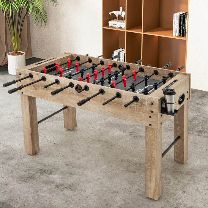 Football Game Table – Full-Size Foosball Table with Ergonomic Handles and Adjustable Levellers | COSTWAY - Little and Giant Explorers Costway