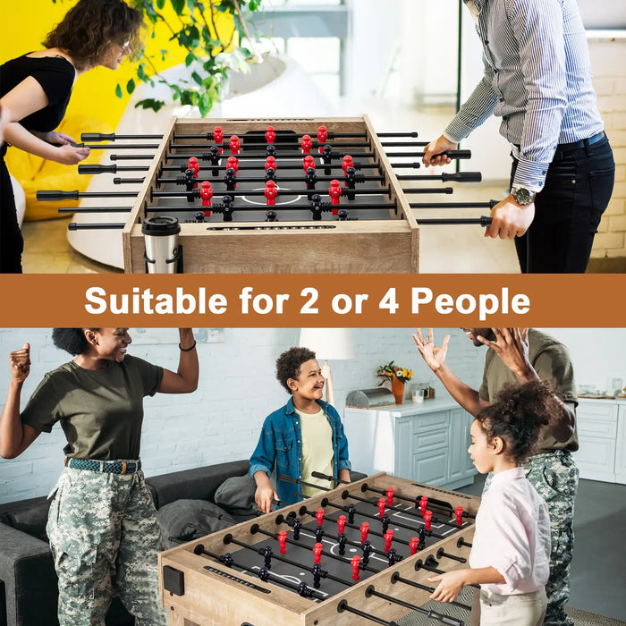 Football Game Table – Full-Size Foosball Table with Ergonomic Handles and Adjustable Levellers | COSTWAY - Little and Giant Explorers Costway