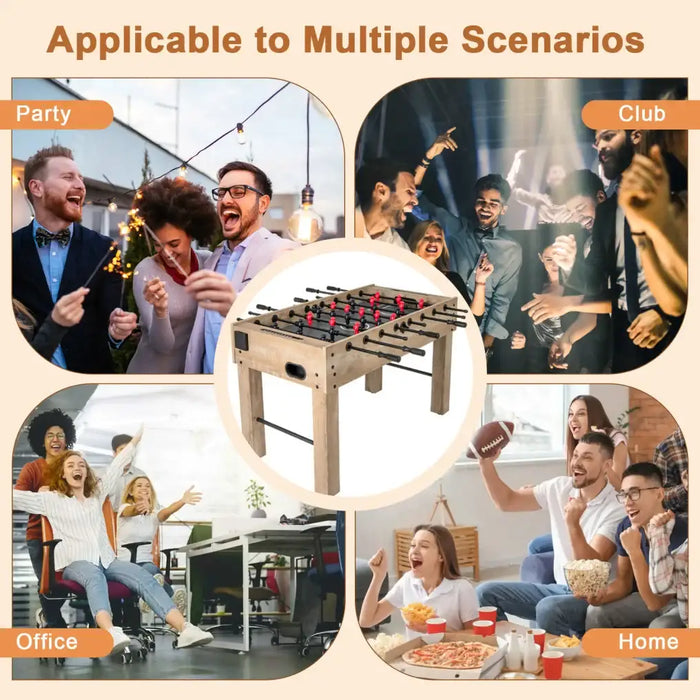 Football Game Table – Full-Size Foosball Table with Ergonomic Handles and Adjustable Levellers | COSTWAY - Little and Giant Explorers Costway