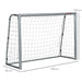 Football Goal and Net in Grey (160 x 240 x 85cm) - Little and Giant Explorers SPORTNOW