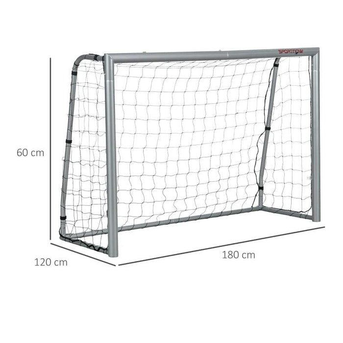 Football Goal and Net in Grey (60 x 1800 x 120cm) - Little and Giant Explorers SPORTNOW