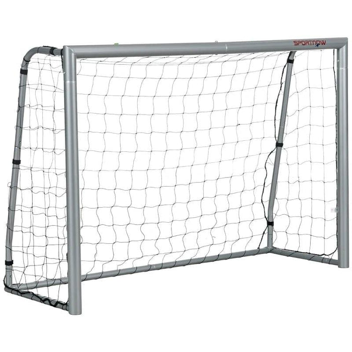 Football Goal and Net in Grey (60 x 1800 x 120cm) - Little and Giant Explorers SPORTNOW