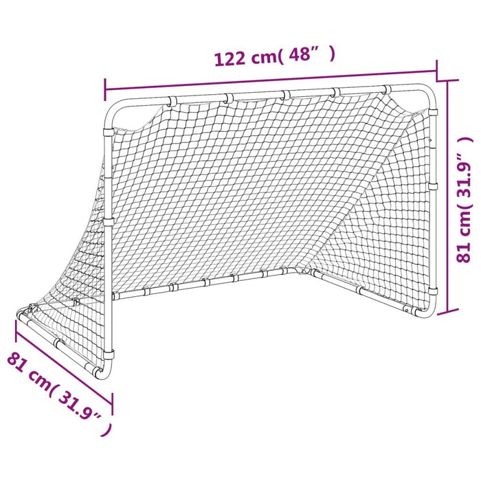 Football Goal in White (122 x 81 x 81cm) - Little and Giant Explorers vidaXL