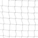 Close-up of durable weather-resistant football goal net with square mesh pattern.