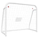 Football goal with white steel frame and all-weather polyester net, 125x60cm size