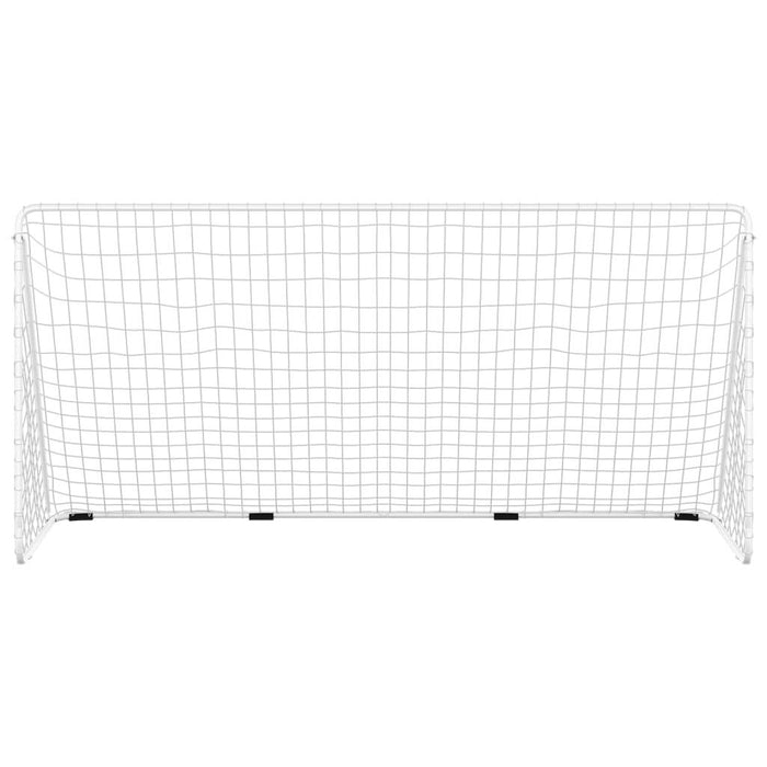 Football Goal with Net in White (366 x 122 x 182cm) - Little and Giant Explorers vidaXL