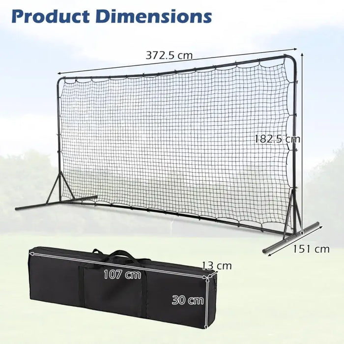 Football Rebounder – 375x185cm Large Kickback Net | Double-Sided PE Netting COSTWAY - Little and Giant Explorers Costway
