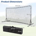 Football Rebounder – 375x185cm Large Kickback Net | Double-Sided PE Netting COSTWAY - Little and Giant Explorers Costway