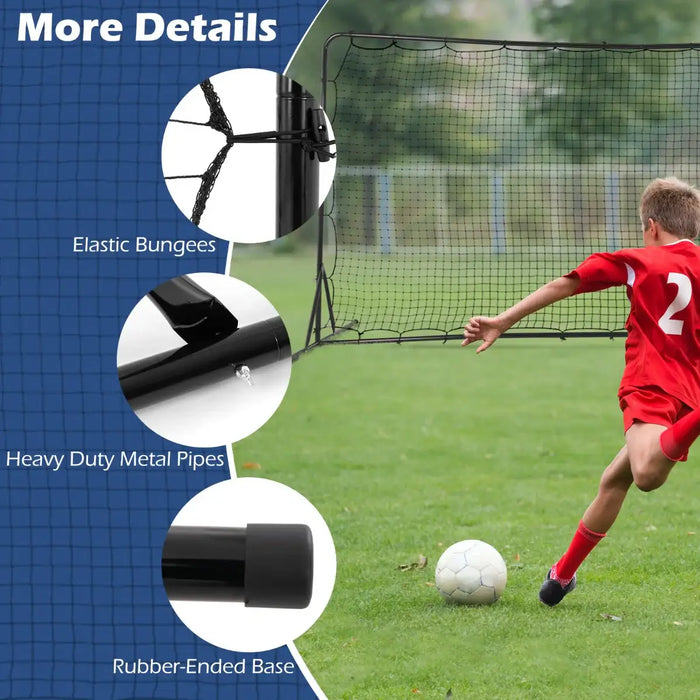 Football Rebounder – 375x185cm Large Kickback Net | Double-Sided PE Netting COSTWAY - Little and Giant Explorers Costway