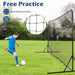 Football Rebounder – 375x185cm Large Kickback Net | Double-Sided PE Netting COSTWAY - Little and Giant Explorers Costway